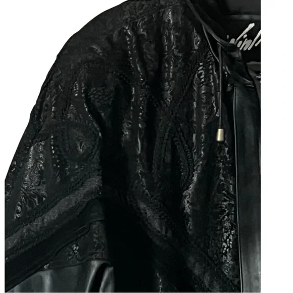 Vintage Winlit Leather Detail design women’s Jacket. SZ. S - Picture 8 of 11